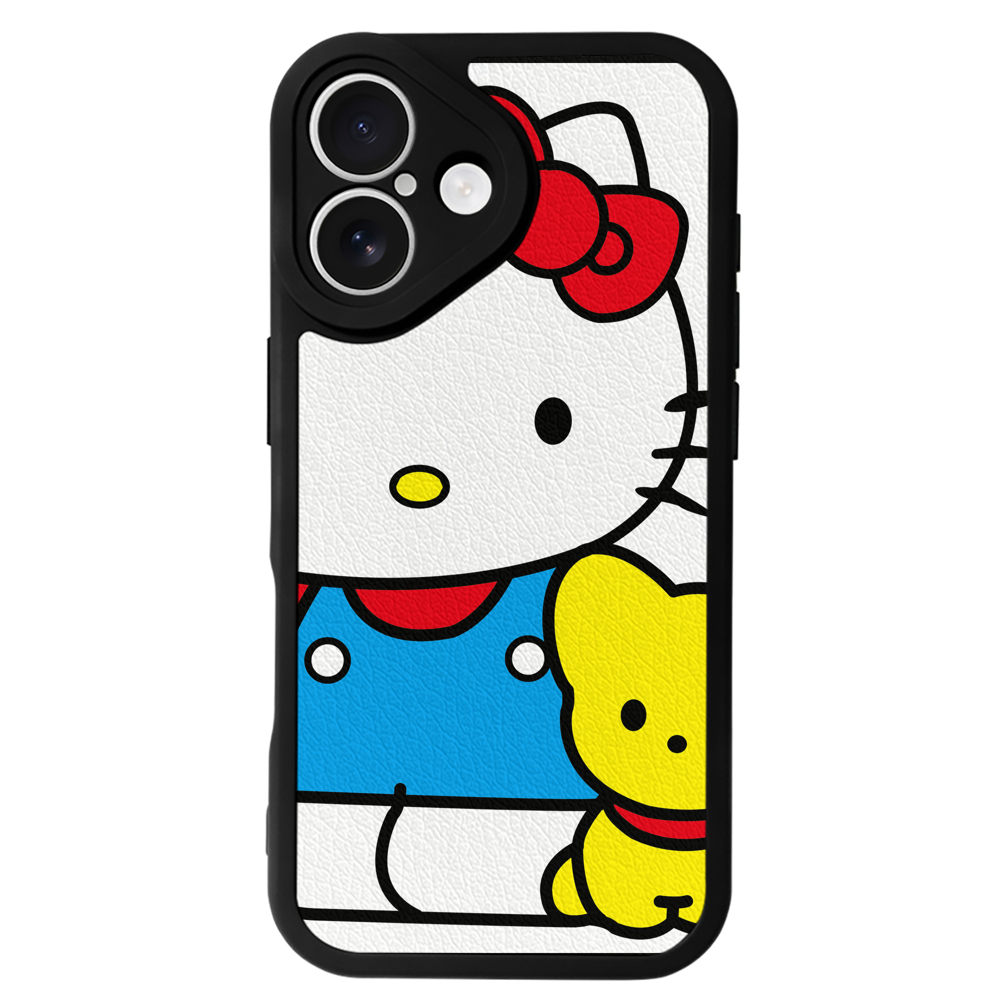（画像用） Hello Kitty ハローキティ 【iPhone 16シリーズ対応】シリコンスマホケース（レザー調） 材質：シリコン